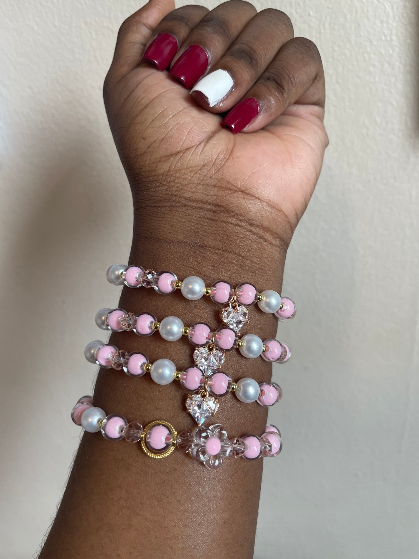 Pink Heart Bracelet